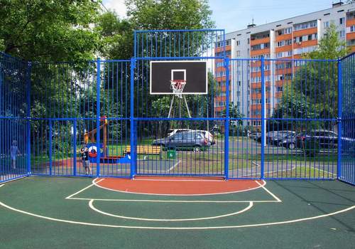 Забор Protect для баскетбольной площадки в Ревде